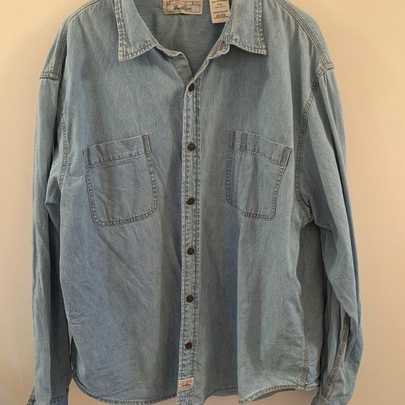 Levi Strauss signature 100% (denim style) long sleeve button up size XXL. - Picture 1 of 6